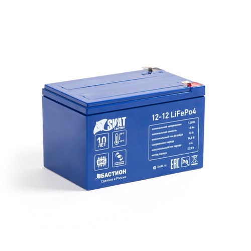 LI-ION АККУМУЛЯТОР SKAT I-BATTERY 12-12 LIFEPO4 646 БАСТИОН